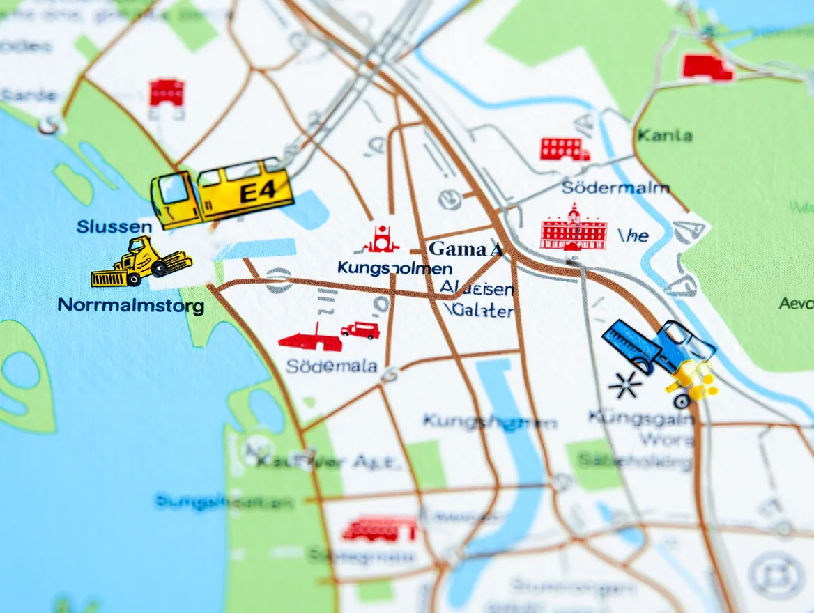 Karta över Stockholmsområdet